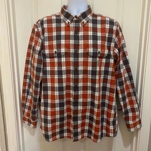 Carhartt Plaid‎ Button Down Shirt Loose Fit Size Large